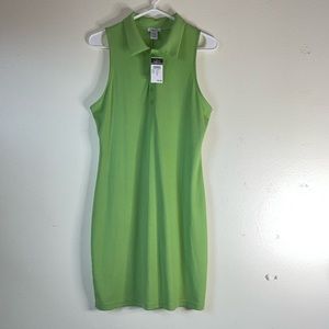 Green body dress.